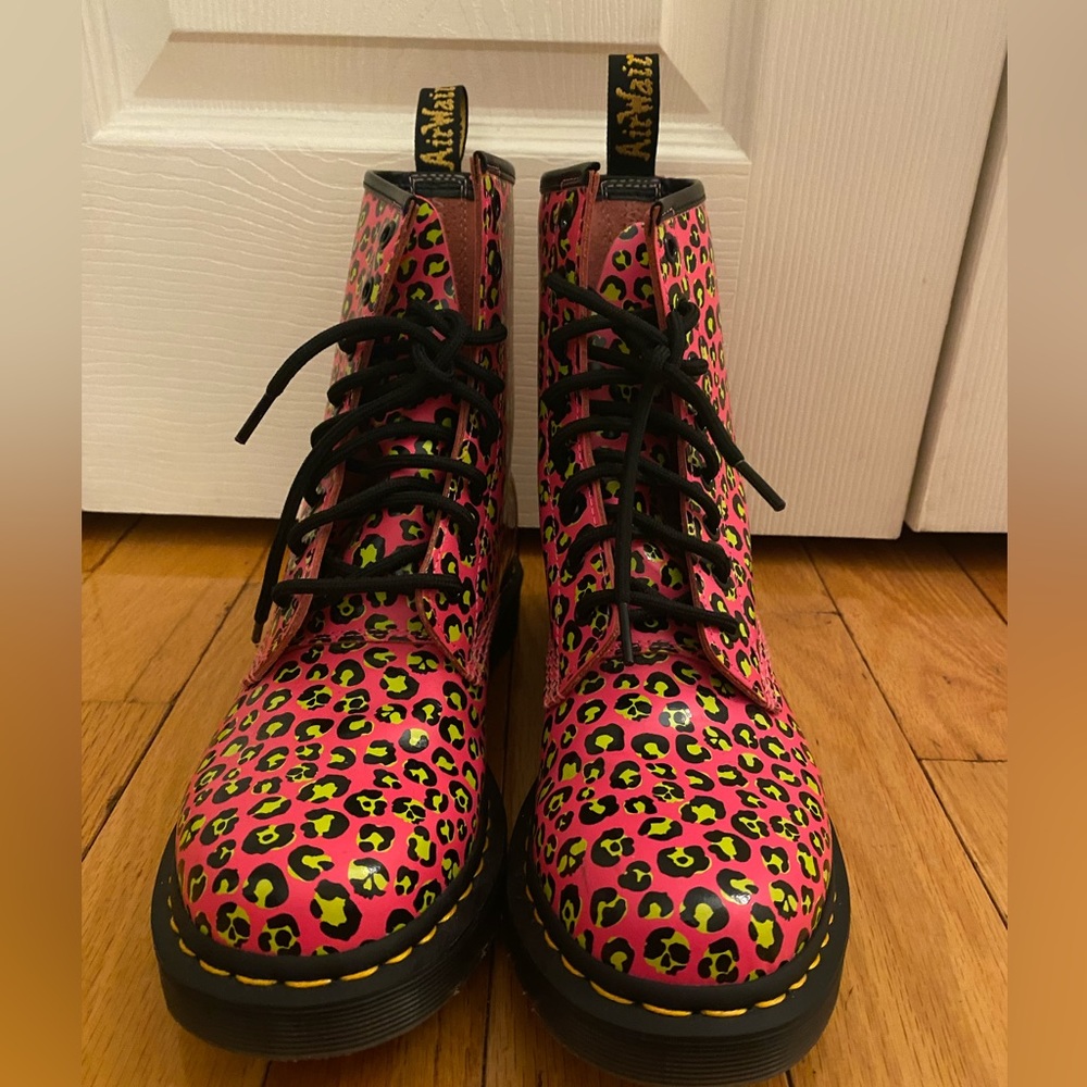 New Pink Leopard Dr. Martens 1460